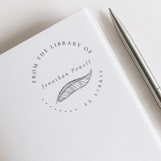 Elegant doezelpen Aangepast Ex Libris Bibliotheek  Rubberstempel