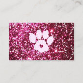 Elegant Dog Cat Grooming Glitter Pet Sitter Paw Visitekaartje (Achterkant)