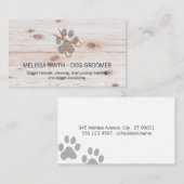 Elegant Dog Groomer | Houten planken Visitekaartje (Voorkant / Achterkant)