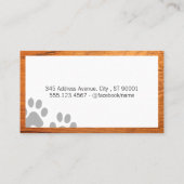 Elegant Dog Groomer | Houtkorrels Visitekaartje (Achterkant)