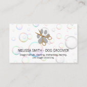Elegant Dog Groomer | Zeepbellen Visitekaartje (Voorkant)