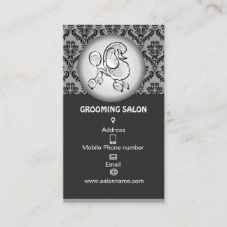 Elegant Dog Grooming Salon Business Card Afsprakenkaartje