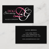 Elegant Dog Grooming Visitekaartje Monogram (Voorkant / Achterkant)