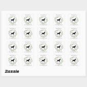 Elegant Dog Merry Kerstmis met zwarte labrador Vierkante Sticker (Vel)