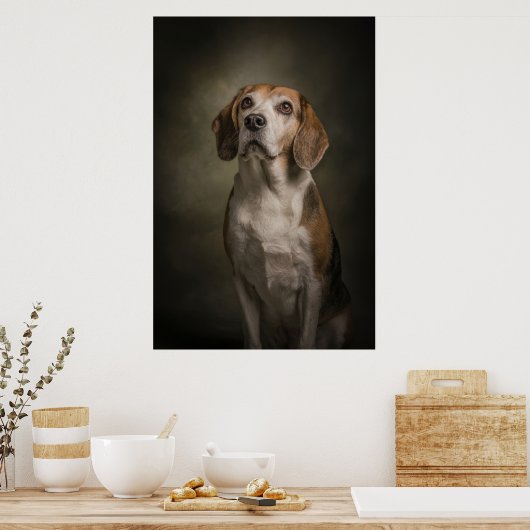 Elegant Dog Silhouette Poster (Keuken)