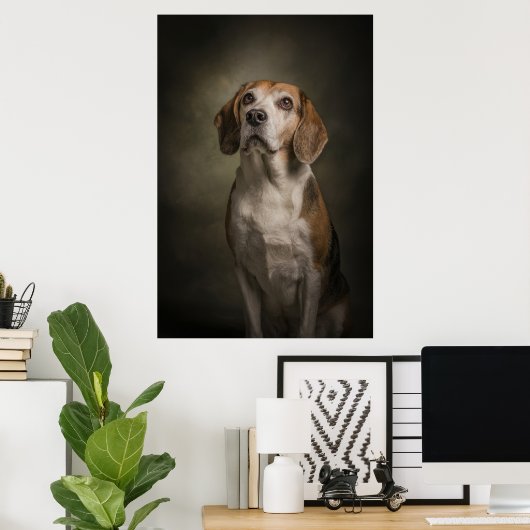 Elegant Dog Silhouette Poster (Thuiskantoor)