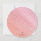 Elegant Doily Baby shower Invitation/Pink Coral Kaart (Achterkant)