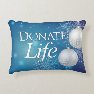 Elegant Donate Life Kerstmis Accent Kussen