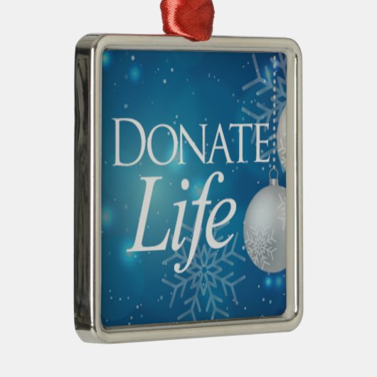 Elegant Donate Life Kerstmis Metalen Ornament (Rechts)