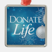 Elegant Donate Life Kerstmis Metalen Ornament (Voorkant)