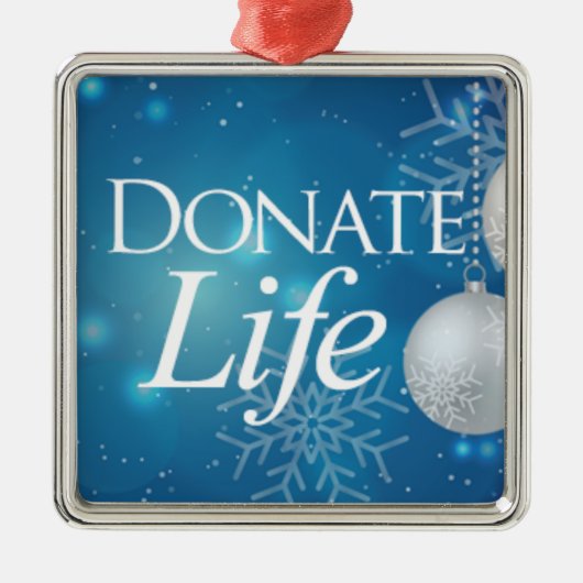 Elegant Donate Life Kerstmis Metalen Ornament (Voorkant)