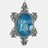 Elegant Donate Life Kerstmis Tin Sneeuwvlok Ornament (Links)