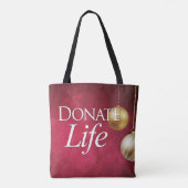 Elegant Donate Life Kerstmis Tote Bag (Achterkant)
