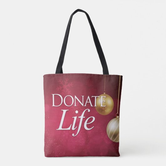 Elegant Donate Life Kerstmis Tote Bag (Achterkant)