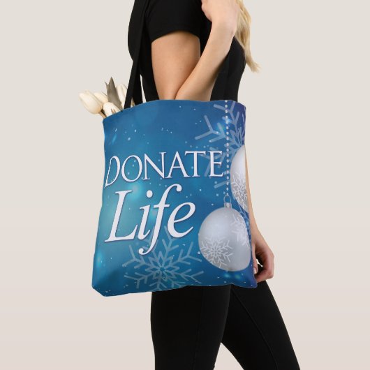 Elegant Donate Life Kerstmis Tote Bag (Dichtbij)