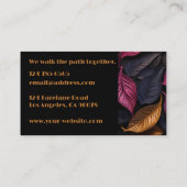 Elegant donker blad ontwerp visitekaartje (Achterkant)