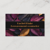 Elegant donker blad ontwerp visitekaartje (Voorkant)