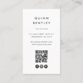 Elegant donker bloemboeket | Verticale QR code Visitekaartje (Achterkant)