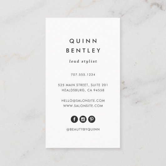 Elegant donker bloemboeket | Verticale QR code Visitekaartje (Achterkant)