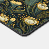 Elegant donker bloemmotief in art-nouveaustijl bureaumat (Hoek)