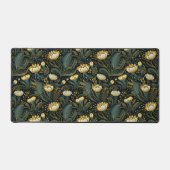 Elegant donker bloemmotief in art-nouveaustijl bureaumat (Voorkant)