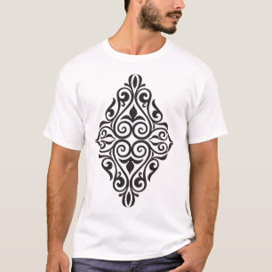 Elegant donker bloemornament – decoratieve botanis t-shirt