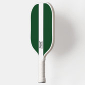 Elegant Donker Bos Groen Monogram gepersonaliseerd Pickleball Paddle (Links)