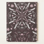 Elegant donker botanisch mandala patroon planner (Achterkant)