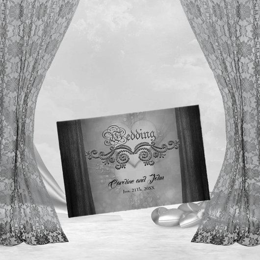 Elegant donker design gastenboek