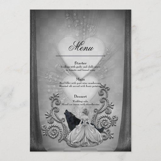 Elegant donker design menu (Voorkant)