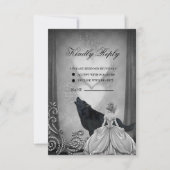 Elegant donker design RSVP kaartje (Voorkant)