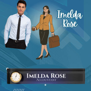 Elegant donker eenvoudige accountant naambordje