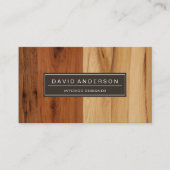 Elegant Donker en Licht Hout Grain Kijk Visitekaartje (Voorkant)