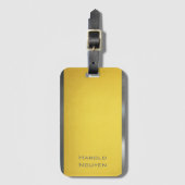 Elegant Donker Grijs & Goud Geborsteld Metaal Roes Bagagelabel (Voorkant (verticaal))