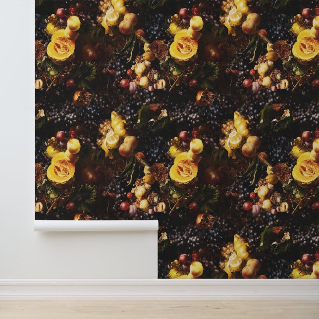 Elegant  donker humeurig Nederlands kunstfruit Behang (Applicatie)