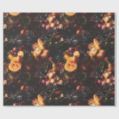 Elegant  donker humeurig Nederlands kunstfruit Cadeaupapier (Vlak)