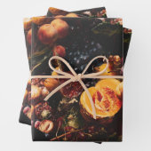 Elegant  donker humeurig Nederlands kunstfruit Inpakpapier Vel (In situ)