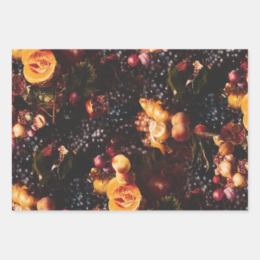 Elegant  donker humeurig Nederlands kunstfruit Inpakpapier Vel (Voorkant 2)