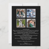 Elegant donker kalligrafie jaar in Review foto Feestdagenkaart (Achterkant)