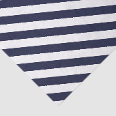 Elegant donker marineblauw en wit gestreept patroo tissuepapier (Detail)