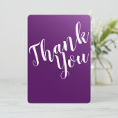 Elegant donker Paarse bedankpas Bedankkaart (Staand voorkant)