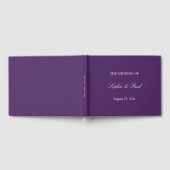 Elegant donker Paarse bruiloft gastenboek (Volledig)
