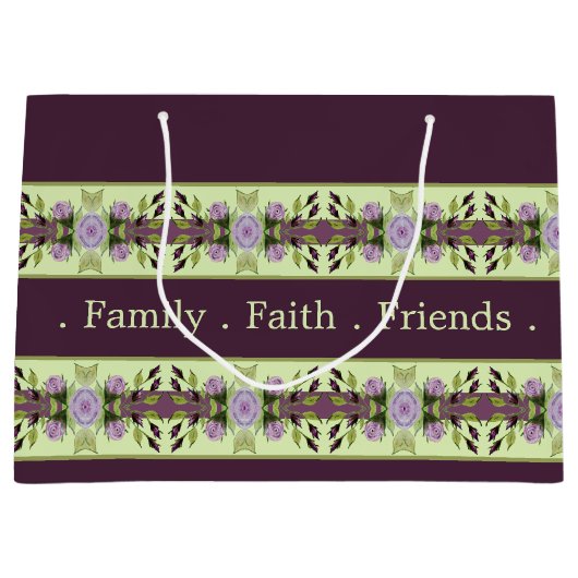 Elegant Donker Paarse Groot Cadeauzakje (Voorkant)