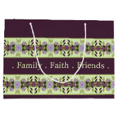 Elegant Donker Paarse Groot Cadeauzakje (Achterkant)