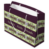 Elegant Donker Paarse Groot Cadeauzakje (Achterkant Gekanteld)