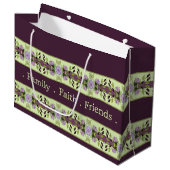 Elegant Donker Paarse Groot Cadeauzakje (Voorkant Gekanteld)