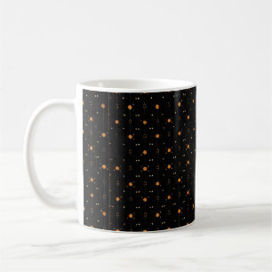 Elegant donker patroon gele stippen koffiemok