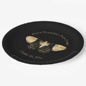 Elegant donker Victoriaans gotisch Baby shower Papieren Bordje (Gekanteld)