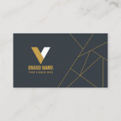 Elegant donker visitekaartje (Achterkant)