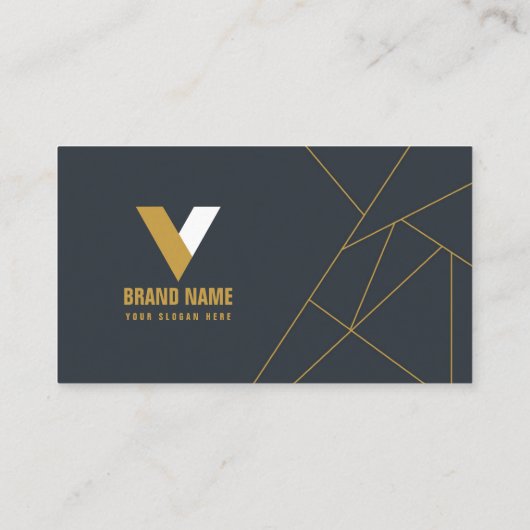 Elegant donker visitekaartje (Achterkant)